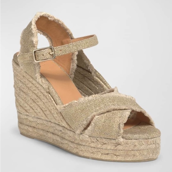 Castaner Bromelia Frayed Canvas Wedge Espadrilles Sz EU 39 Bohemian Vacation - Picture 3 of 14